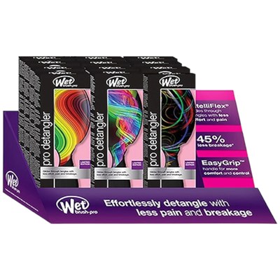 Wet Brush For All Hair Kind Original Pro Detangler Display 10 pc.